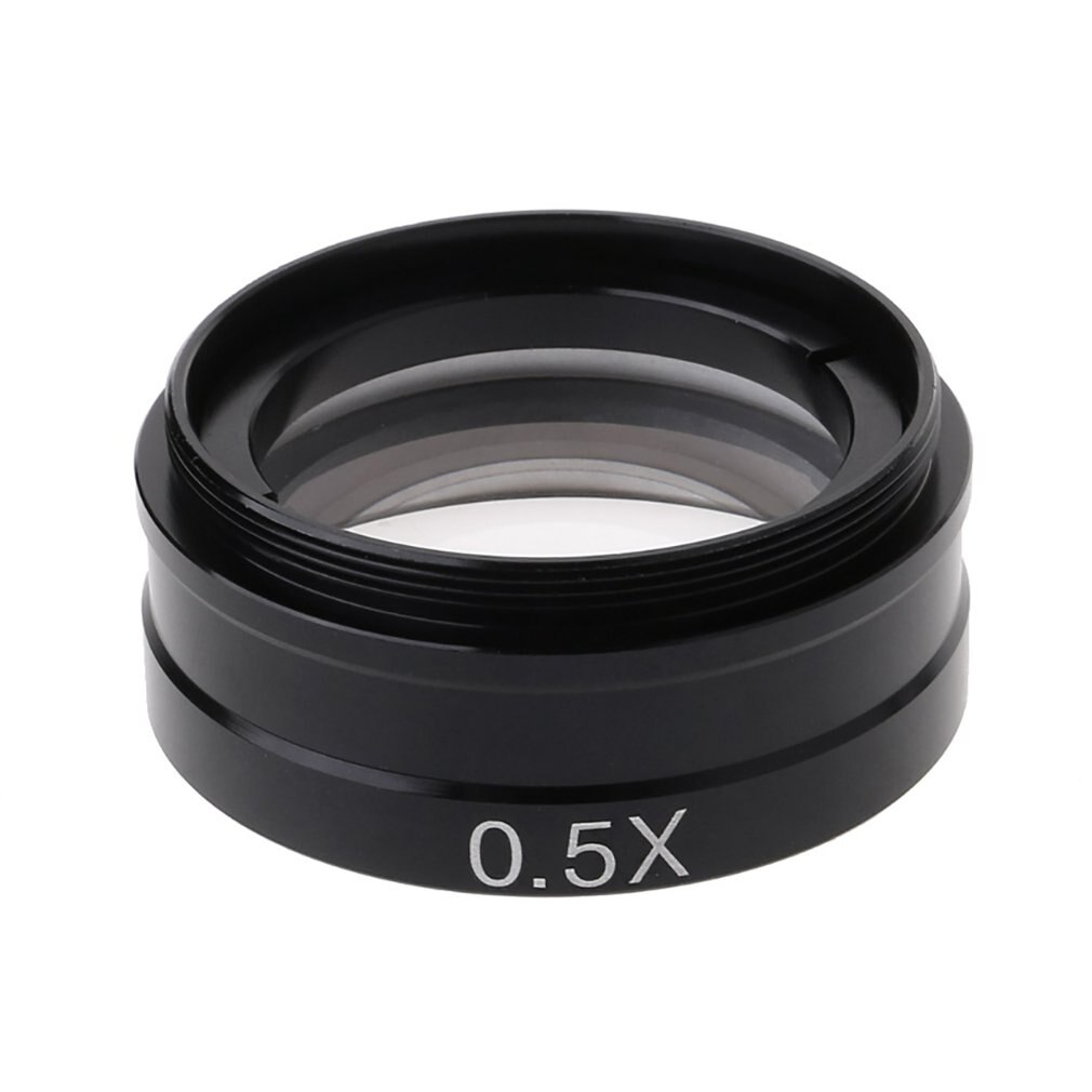 0.3X/0.5X/1X/2X Microscope Auxiliary Objective Lens Barlow Lens 42mm Thread For 10A monocular video microscope Lens: 0.5X