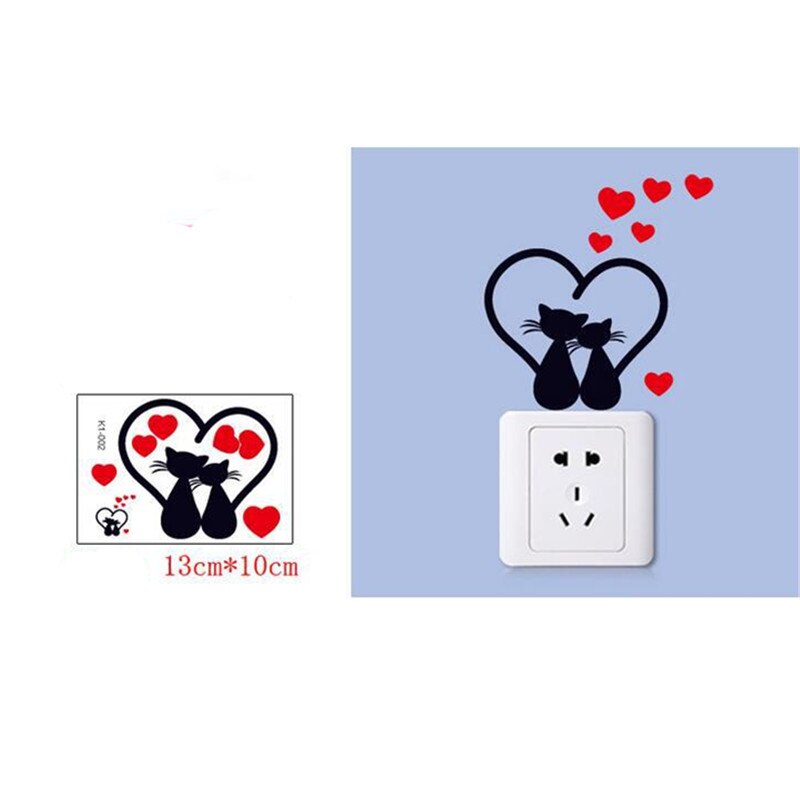 Simpatici adesivi murali fai-da-te con tre gatti neri decorazioni per soggiorno per auto Tv adesivi murali vinile decorazioni per la telecamera dei bambini moda per la casa: E