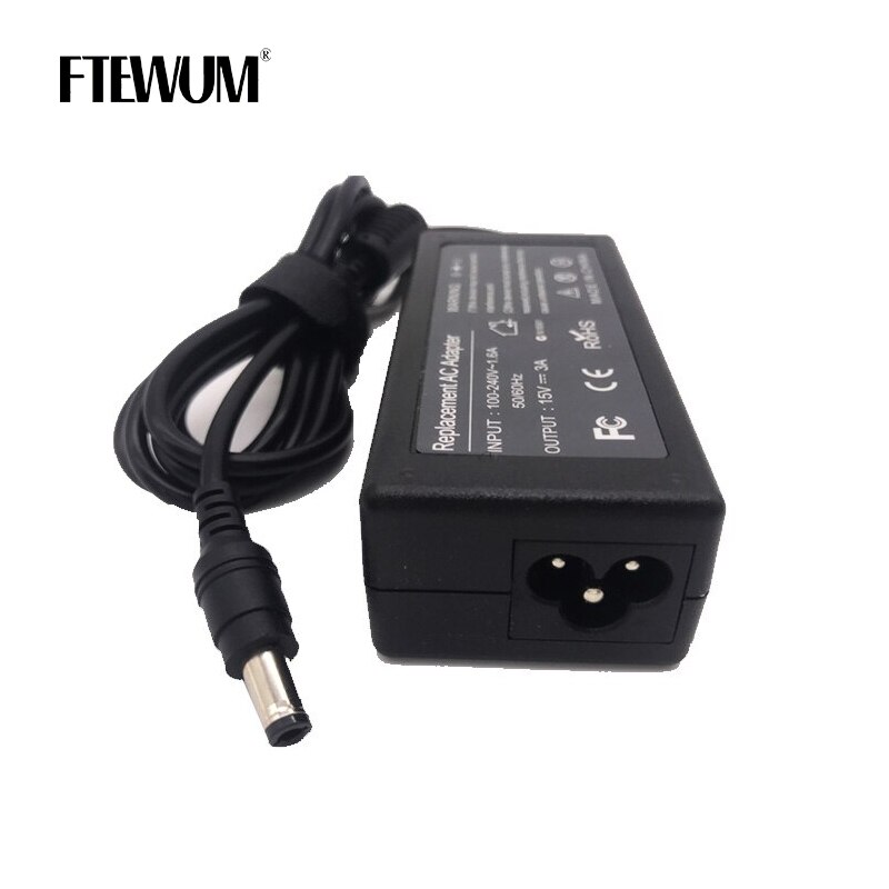 FTEWUM 15V 3A 45W 6.3*3.0mm AC DC Laptop Charger For Toshiba PA2450U PA3049U-1ACA PA3241U-2ACA Power Supply Portable Adapter