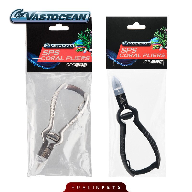 VASTOCEAN Aquarium Coral SPS Scissors Stainless Steel Fish Reef Tank Tools Coral Clamp Black SPS Coral Bone Cutter