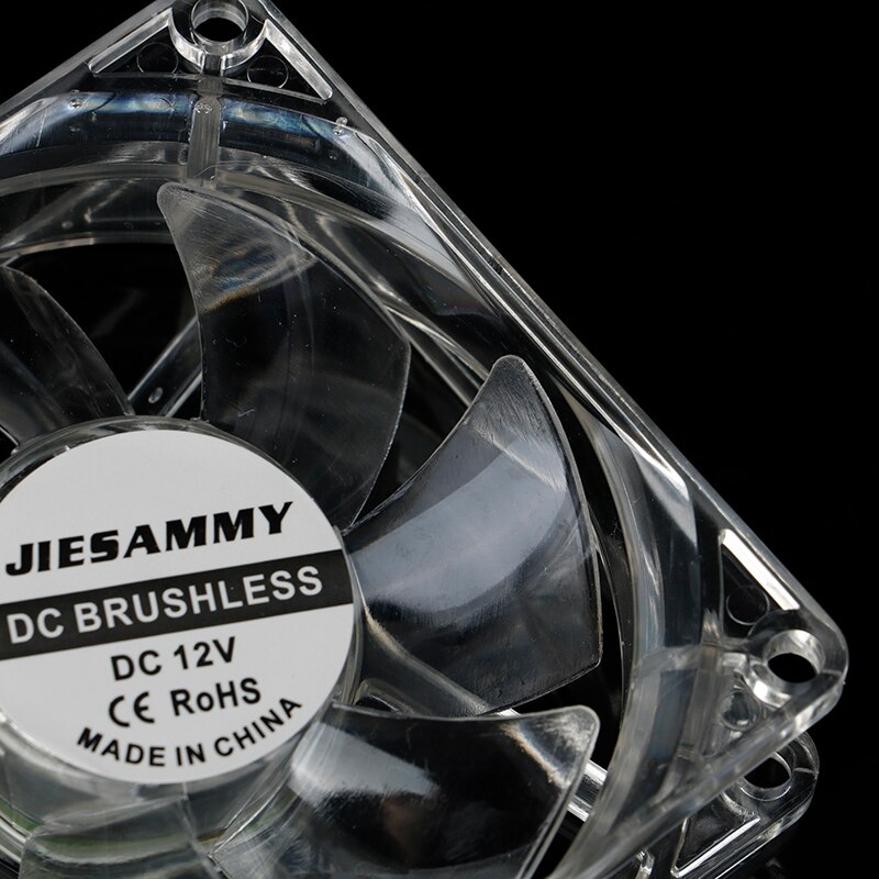 1Pcs Good 80mm DC 12V 4Pin Transparent Cooling Fan PC Computer Case Brushless Cooling Fan
