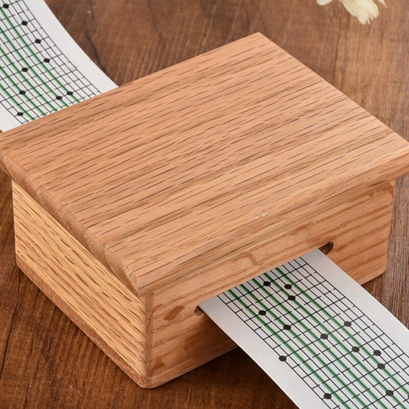 Hand Crank Music Box with Hole Punch and 5 Paper Tape Music Action Box 15 Sound Box Can Be DIY Can Compose A