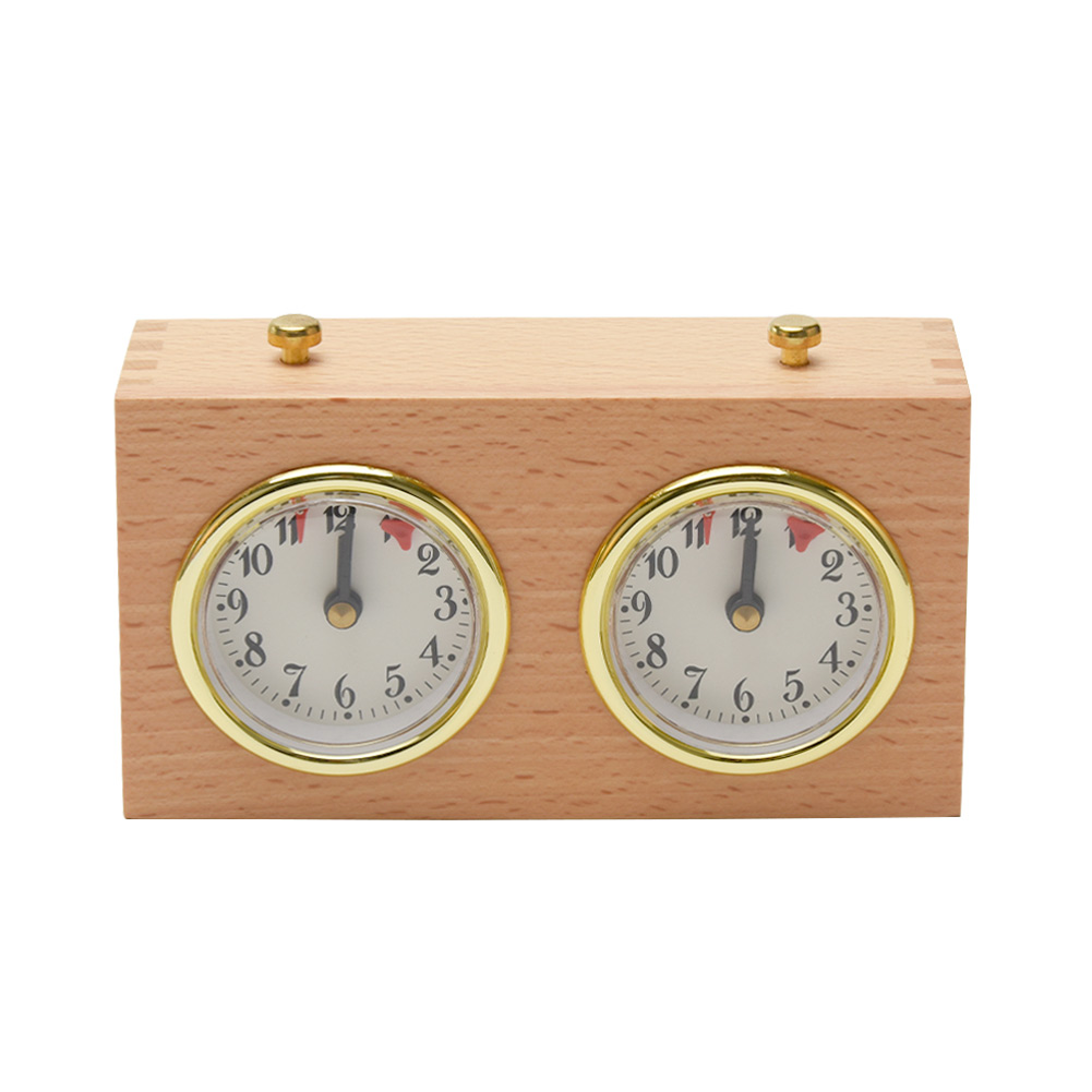 Tournament Countdown Mechanical Portable Analog Timing Tools Wooden Board Game Competition Compact Chess Clock Multifunction