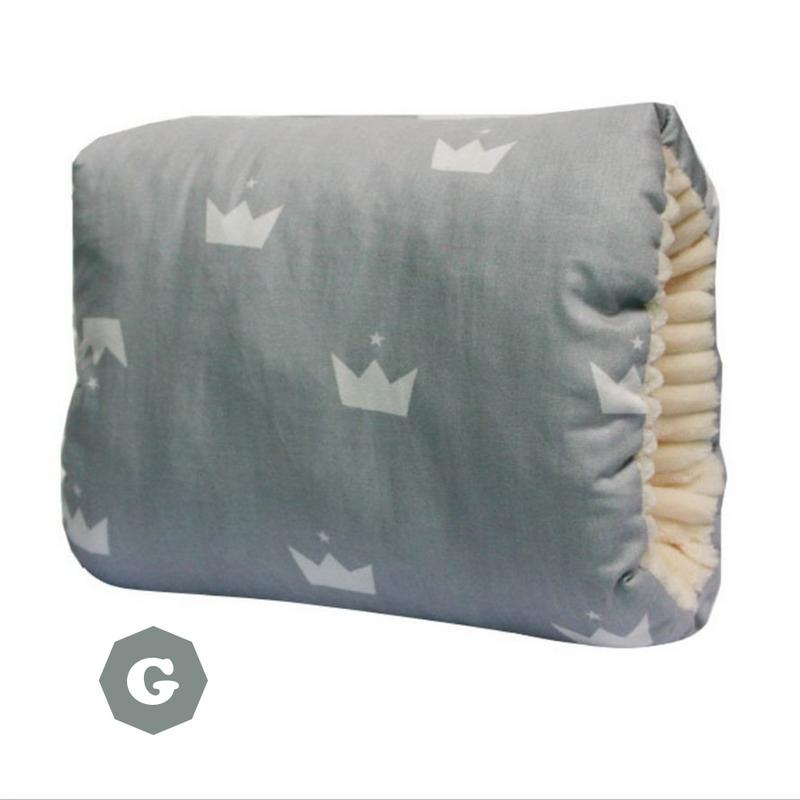 Baby Verpleging Kussens Moeder Arm Kussen Handwarmer Katoen Plus Fluwelen Verdikking Zachte Comfortabele Voeden Kussen Kindje Producten: Grey crown