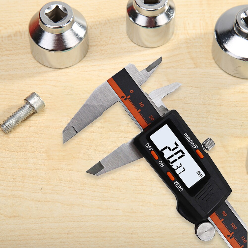 Digital Display Caliper 0-150mm Fraction MM Inch High Precision Depth Measuring Tool Ruler Accuracy Gauge Vernier Caliper
