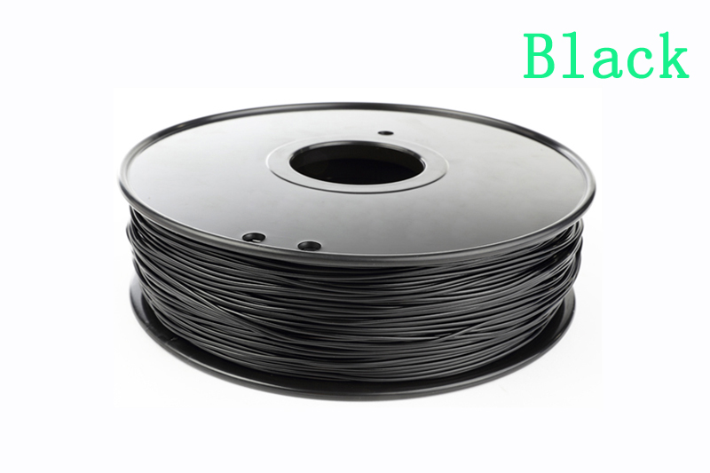 NYLON filament 1.75mm wimpel c 0.03 mm choice 3d nylon black white color 3d filament nylon PA 1 kg filo stampante 3d filamento: 1.75mm 1KG BLACK