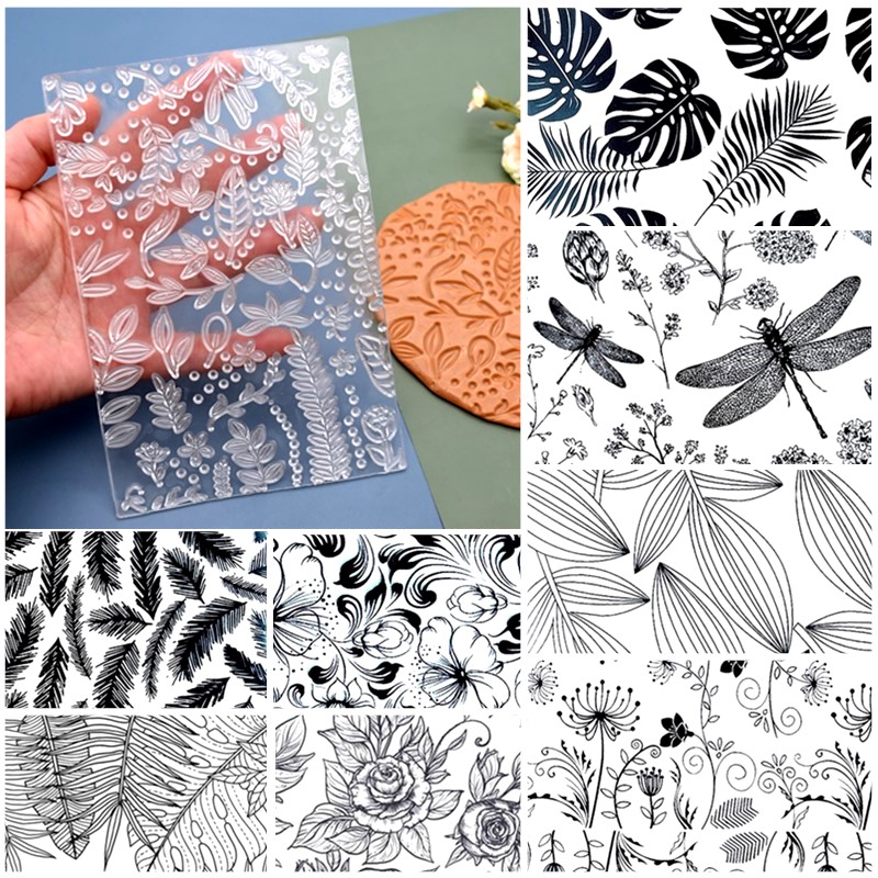 SNASAN libellule polymère argile Texture feuilles de timbres motif d'été bricolage individuelle gaufrage Art argile poterie outils approvisionnement