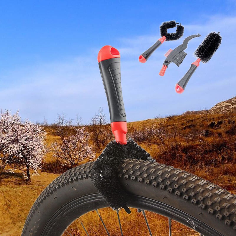 Portable Bicycle Chain Cleaner Bike Brushes Scrubber Wash Tool Mountain Cycling Cleaning Kit Outdoor Accessory