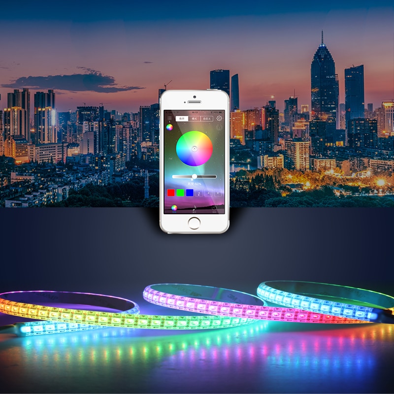 Controlador de música RGB para tira de luz Led, controlador de música RGB con Bluetooth, 12V, 24V CC, 5050, 4 pines, Mini control RGB, 5V-24V