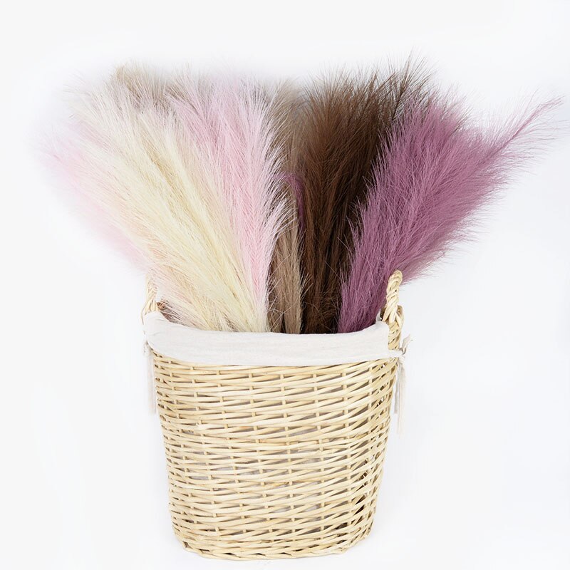 5pcs 70cm Artificial Plant Pampas Grass Polyester Silk Flowers Grass for Home Decor Wedding Decoration Table Centerpieces Plants