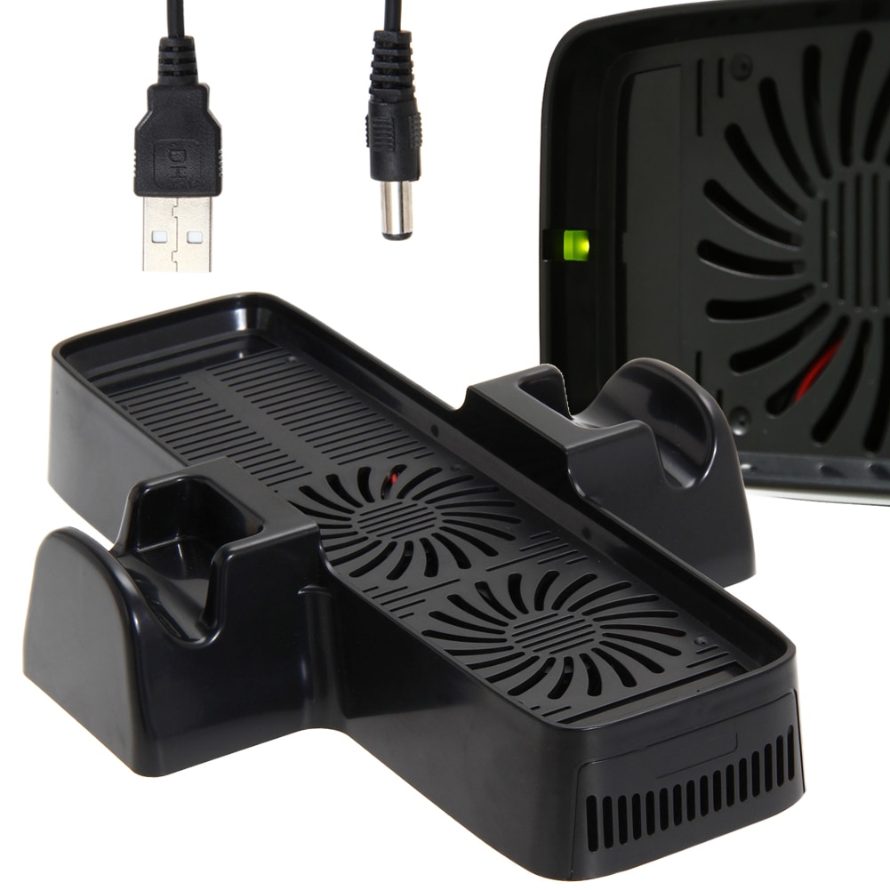 Koelventilator Met Dual Dock Stand Voor Xbox 360 Game Controller Console Met Koelventilator Beugel Usb Kabel (50Cm)