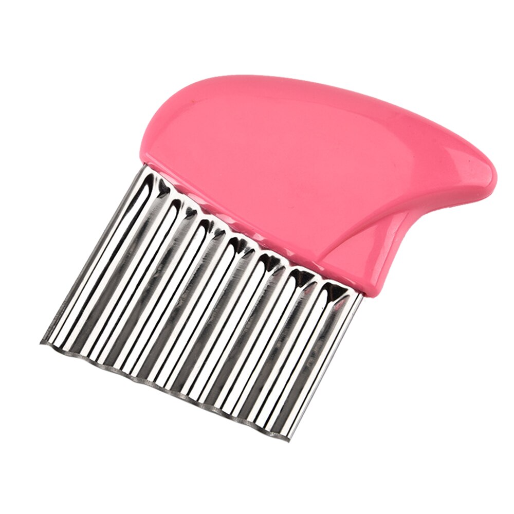 Useful Stainless Steel Carrot Vegetable Corrugated Cutter Slicer Potato Chips Corrugated Kitchen Knife wrinkled potato chips: WWG2782