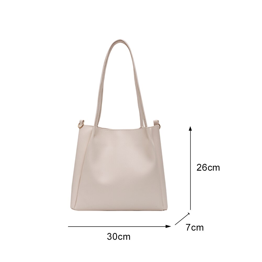 Umhängetaschen Frauen Große Kapazität Totes PU Leder Bote Handtaschen Damen Einfarbig Reise Beiläufige Schulter Beutel