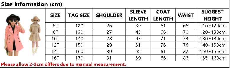 Meisjes trenchcoat lente kinderen lange jas kinderen blazer katoenen bovenkleding jassen tienermeisjes kleding bovenkleding