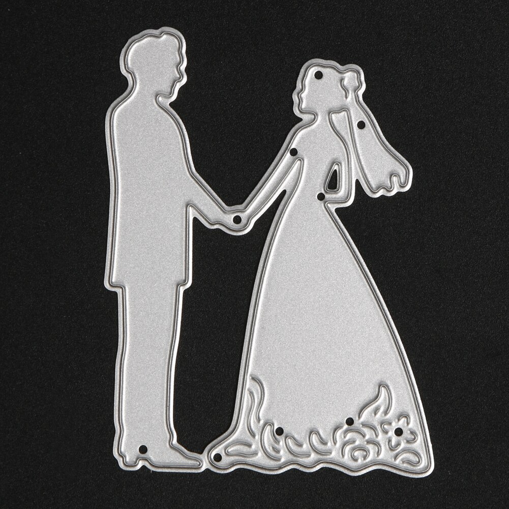 Pochoirs de matrices de découpe de mariage de marié en métal pour le Scrapbooking de bricolage