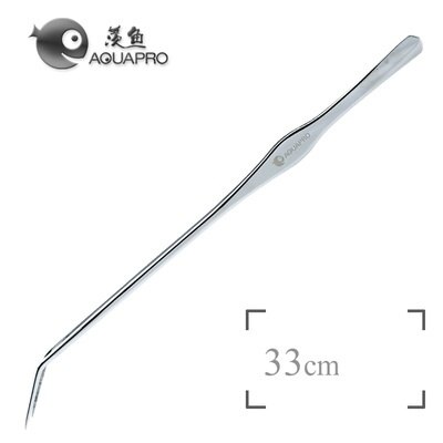 ADA AQUAPRO Plant Cleaning Tools Stainless Steel Scissor Tweezer Scoop Scraping algae knife Aquarium Water Fish tank: Bend tweezer 33