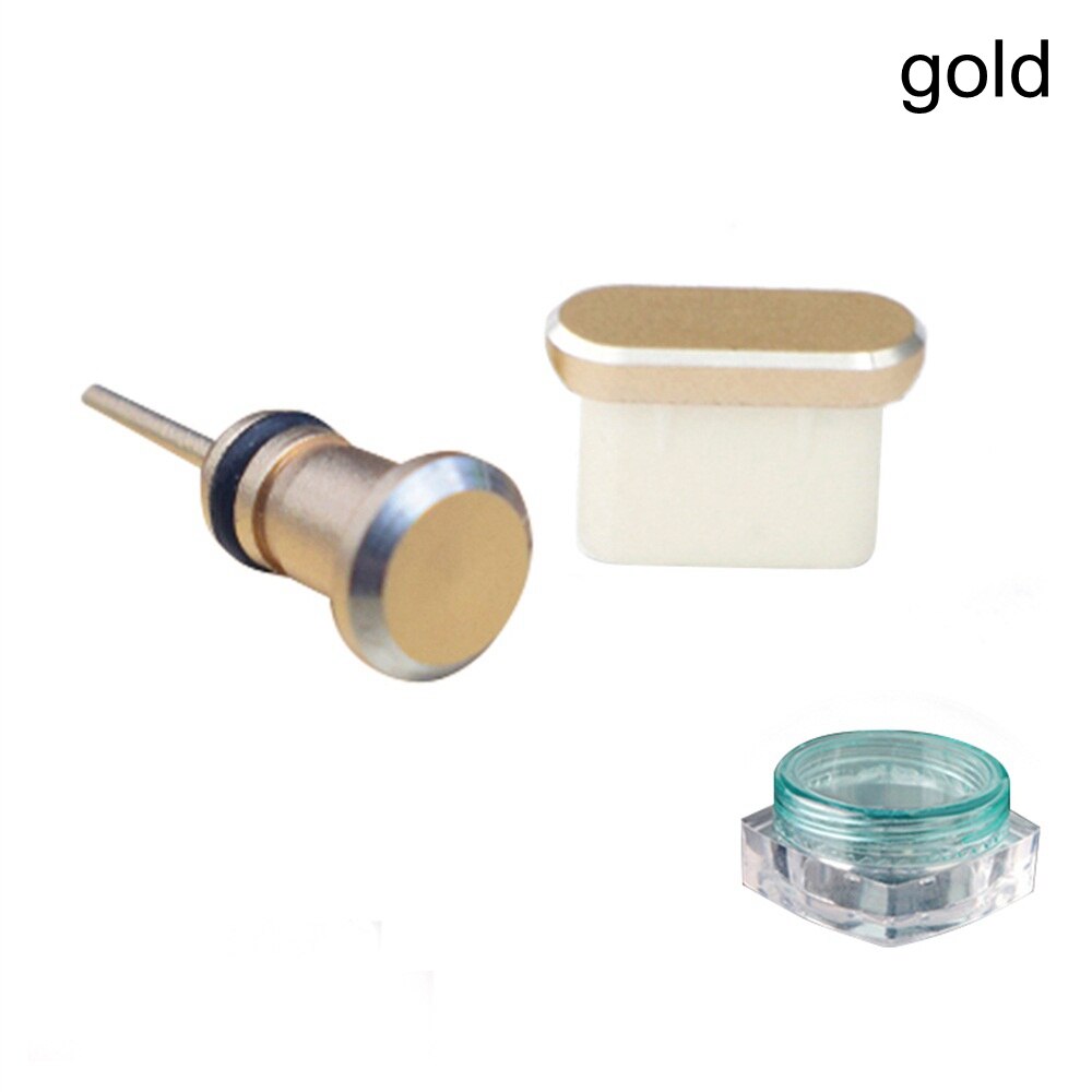 10PCS Type-C Charging Port Anti Dust Plug Earphone Charging Port Silicone Protector Cap Cover For Samsung Huawei Xiaomi: 1Set gold