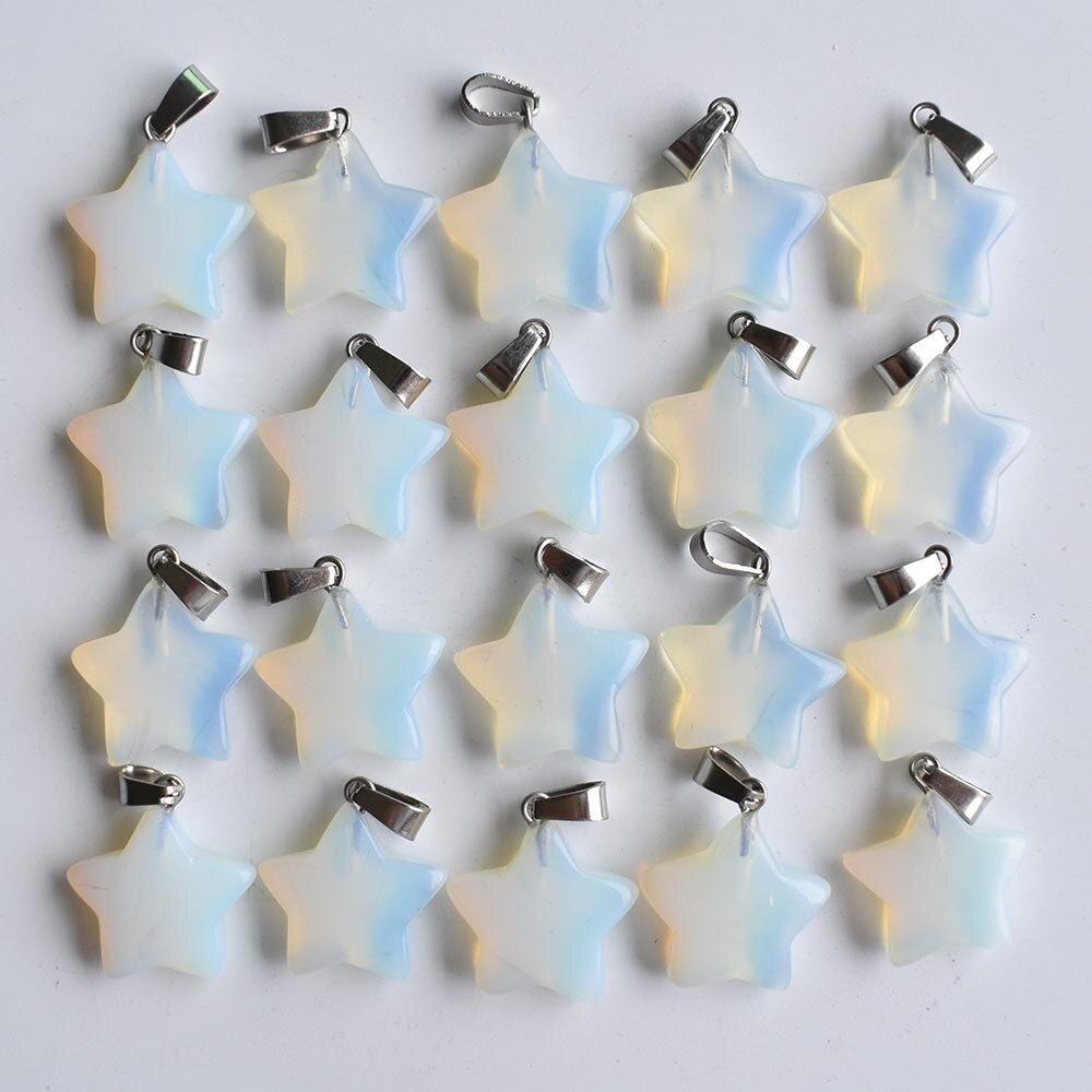 Verschiedene naturstein mixed star charms anhänger für DIY schmuck machen 24 teile/los freies: opal stone