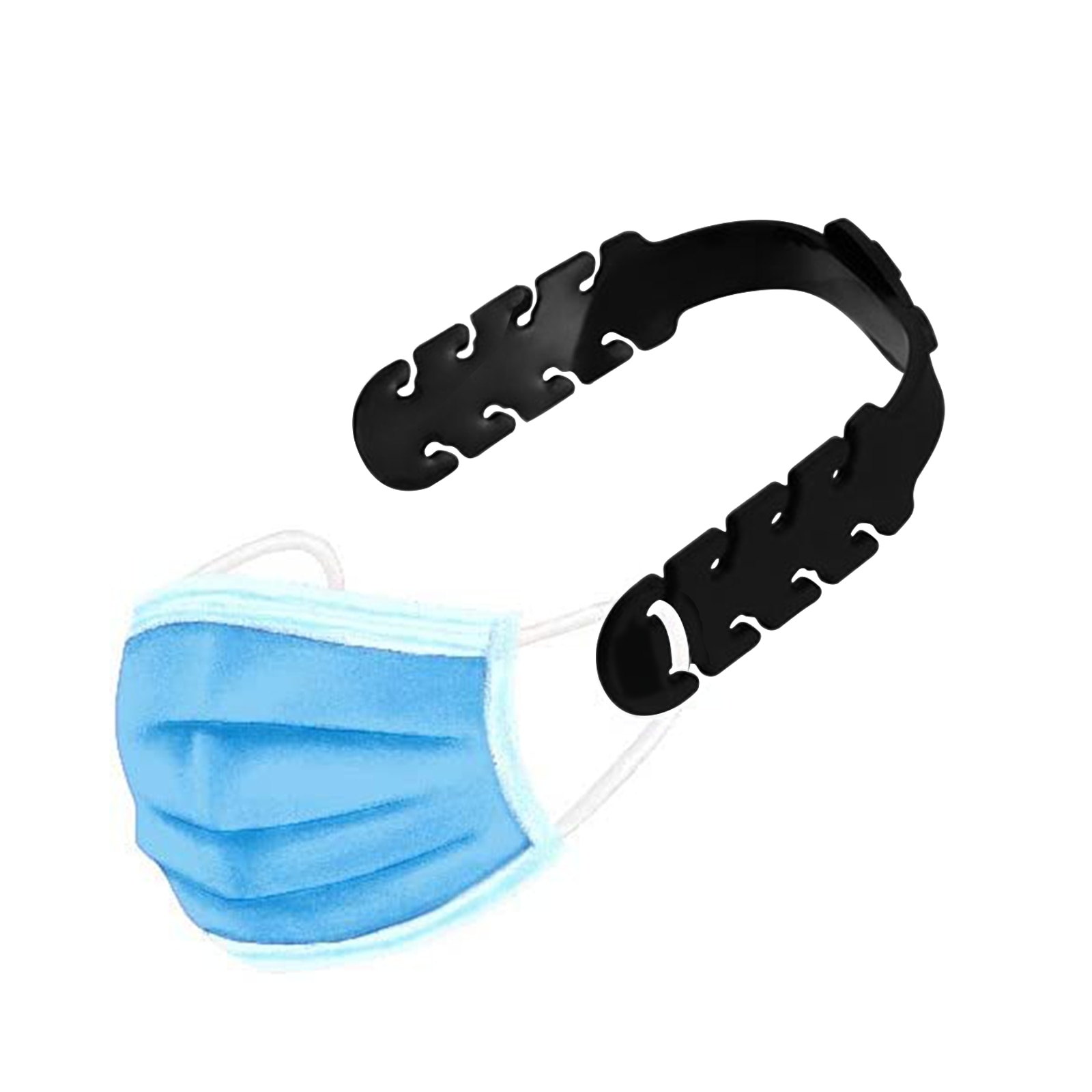TBOC Salva orejas para Mascarillas Extensor Ajustable [Pack 2 Piezas] Correa Antideslizante Silicona Sujetar Cuello Salvaorejas