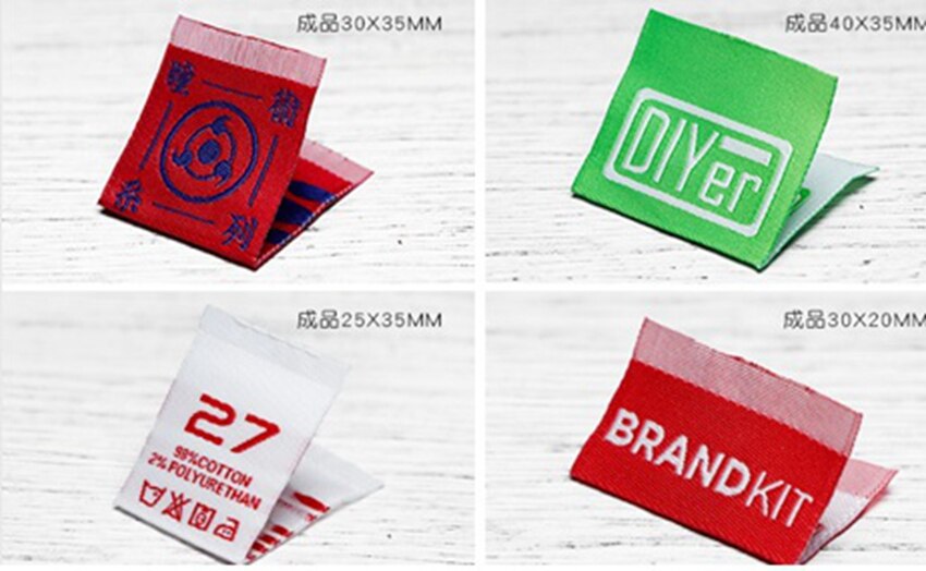 ZeQi Custom woven labels clothing label main label 1000pcs