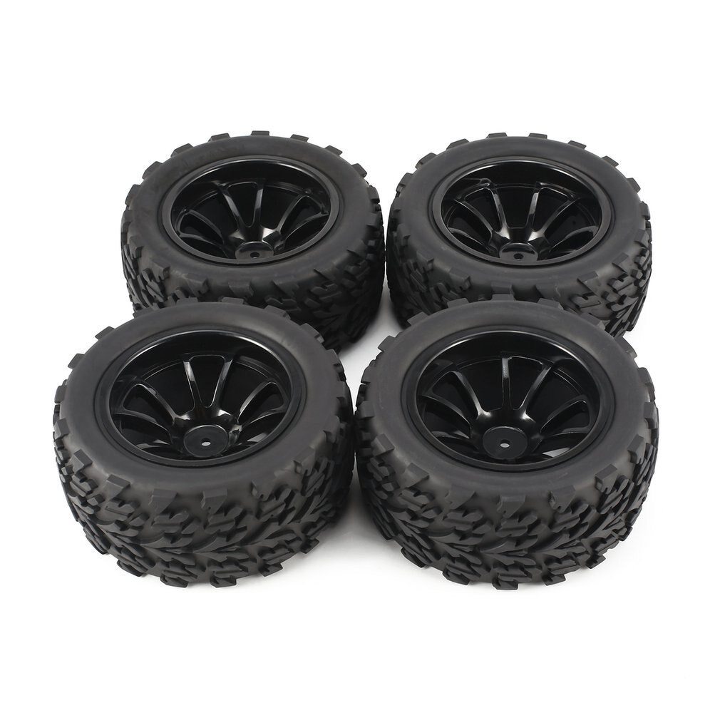 4Pcs 120mm 10 Kontur Öffentlichen Wort Fetal Blume Off-road Felge und Reifen für 1/10 Monster lkw Racing RC Auto Zubehör: Default Title