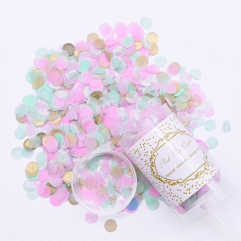 1Pc Blauw/Roze Geslacht Onthullen Party Decoratie Push Pop Confetti Poppers Kanonnen Het Een Jongen Meisje Baby onthullen Feestartikelen: B06