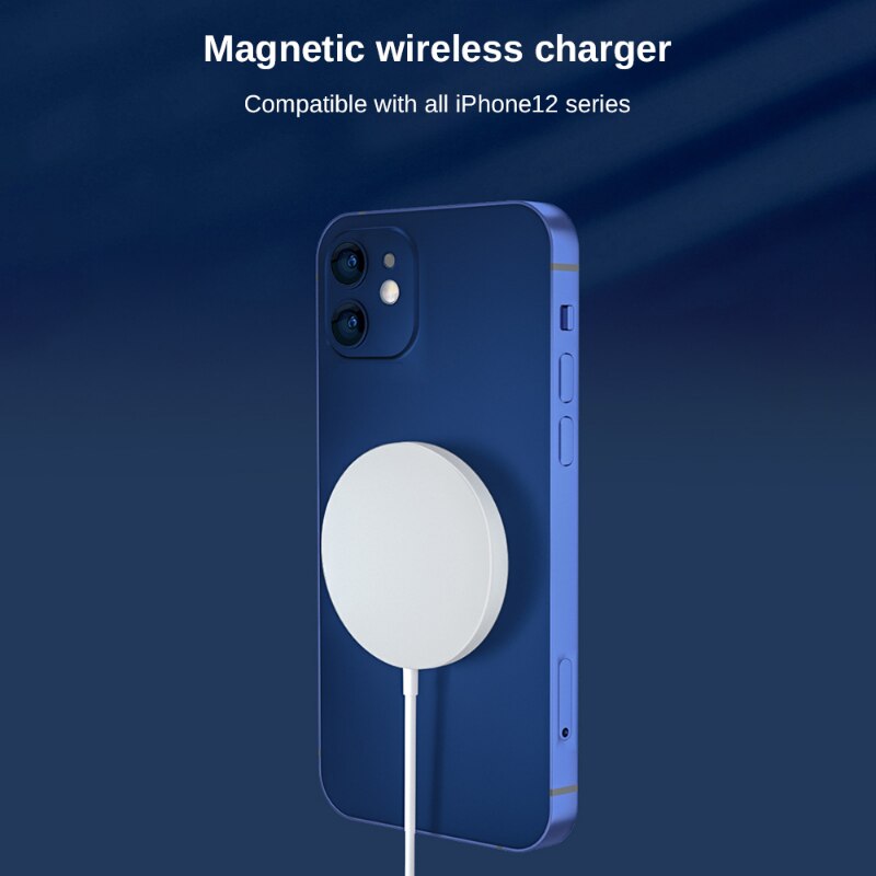 Magnetische Drahtlose Ladegerät mit USB-C Integrierte Kabel Tragbare für praktisch 12 Profi Max 15W Qi Magsafing Schnelle Ladung Pad