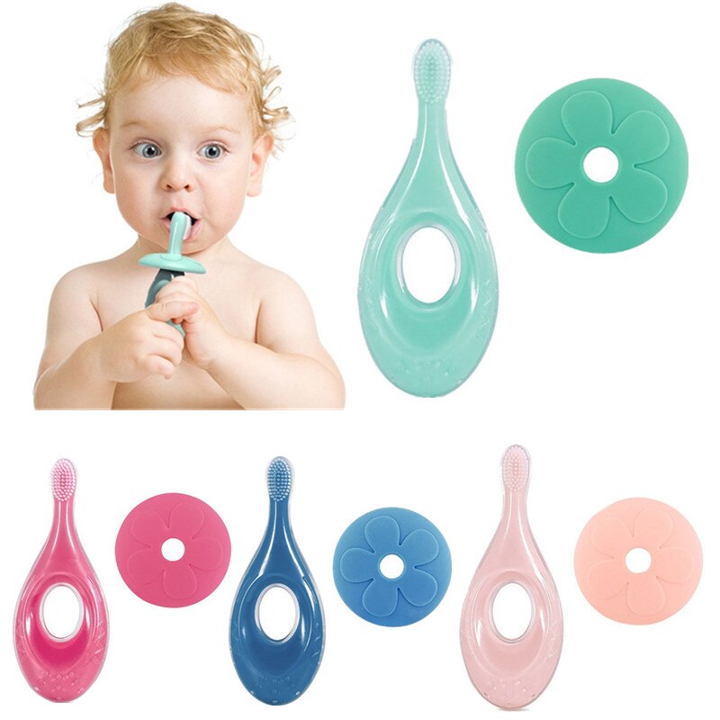 Brosse à dents en Silicone souple pour enfants, soins buccaux pour -né, outil de dentition, Massage des gencives