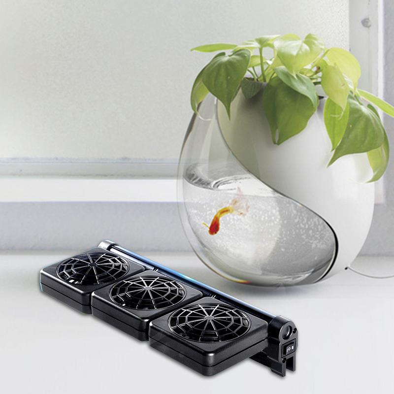 Aquarium Fish Tank Automatic Temperature Control Fan Tank Cooling Aquarium Fan Water Cooling Mute Aquarium Chiller Eu Plug