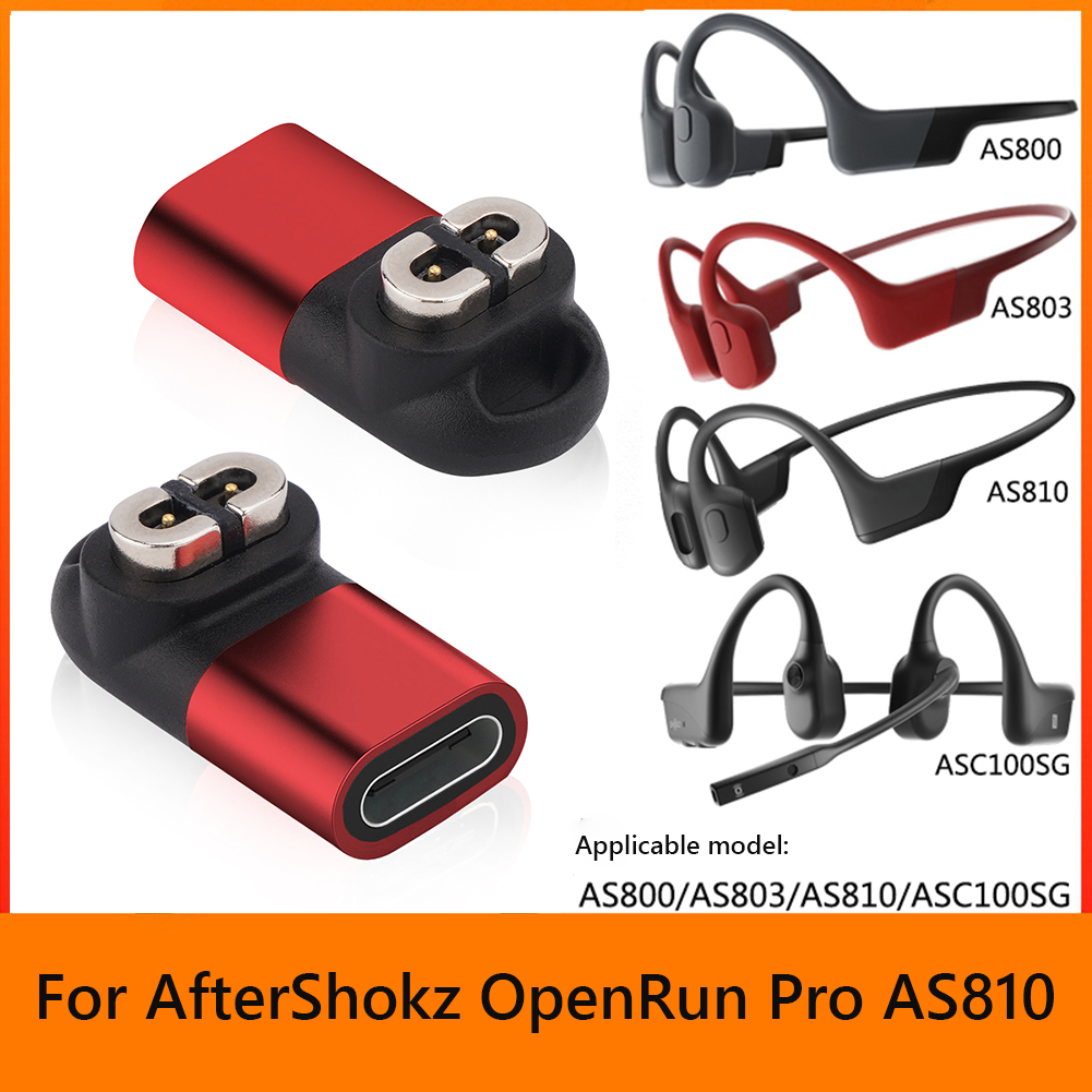 Adaptador de cargador de reloj Micro tipo C con curva de 90 grados para AfterShokz Aeropex AS800/AS803, convertidor de carga de reloj