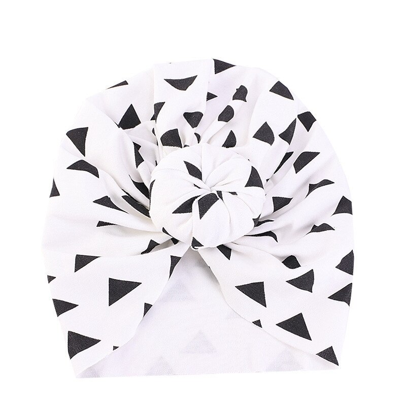 Baby Hair Cap For Sleeping American Cotton Donut Printing Turban Hat Elastic Bonnet Headband European Children's Hood: Type 7