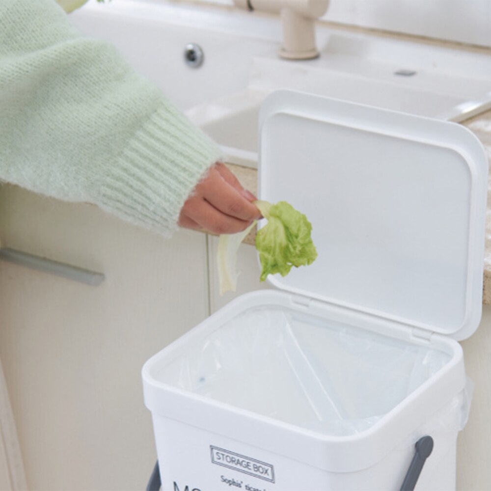 thumbnail image 2 of Garbage Can Press-Type Trash Can Home With Lid Living Room 2 of 9
