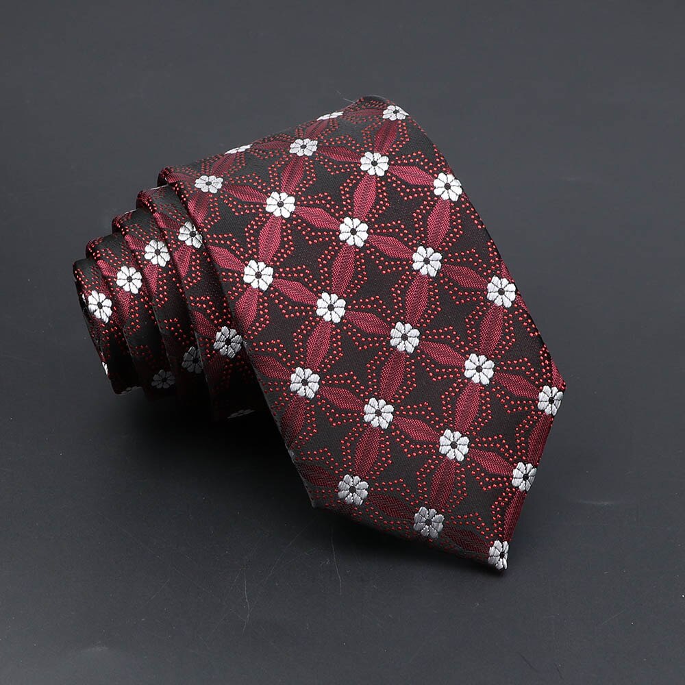 Tie Voor Mannen Klassieke Zakelijke Blauw Rood Plaid Stippen 6Cm Jacquard Stropdas Dagelijkse Slijtage Das Wedding Jurk Accessoires