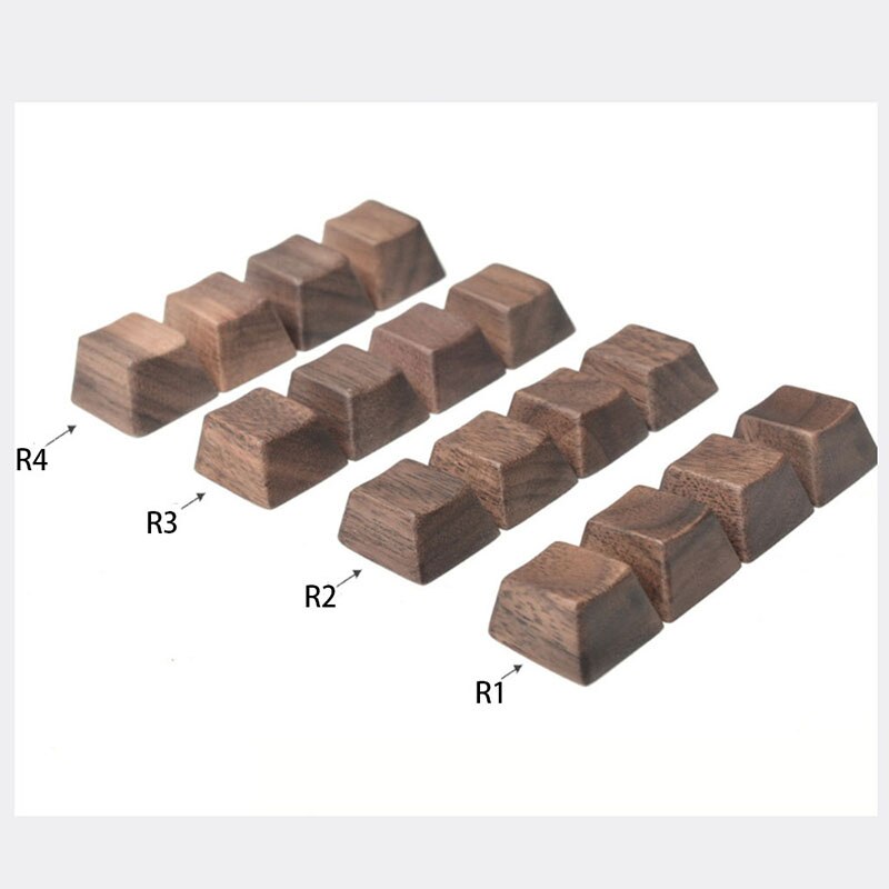 Mechanische Toetsenbord Mx Zwarte Walnoot Massief Houten Persoonlijkheid Keycap Oem Hout Materiaal Wasd Pijltjestoetsen Voer Ruimte