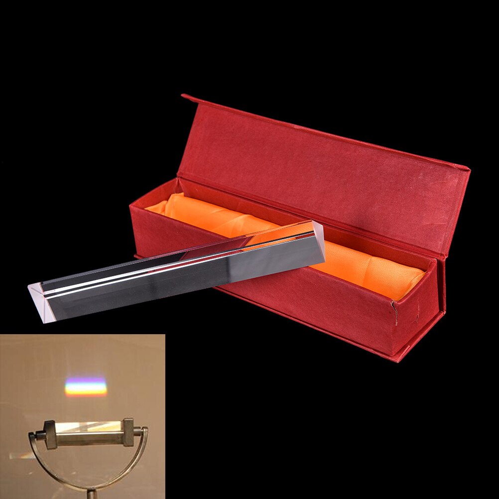 20CM Mini prism optical glass triple triangular prism refractor physics experiment office school stationery supplies
