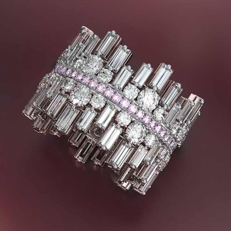Luksus uregelmessig pinneform ringetone til kvinner mikro kubikk zirconia bryllup forlovelsesring trendy smykker bijoux