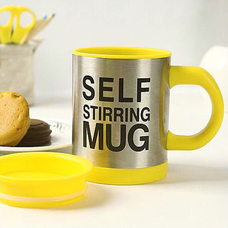 400 ML Self Stirring Mug Double Insulated Automatic Electric Coffee Cups Tea Milk Mixing Drinking Cup with Lid for Office Home