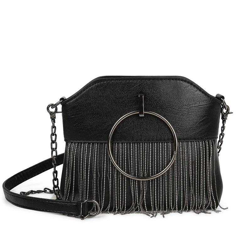 Women's Fringed Crossbody Bag Calm Atmospheric Shoulder Bag Trendy Wild Women's Bag: Style 2