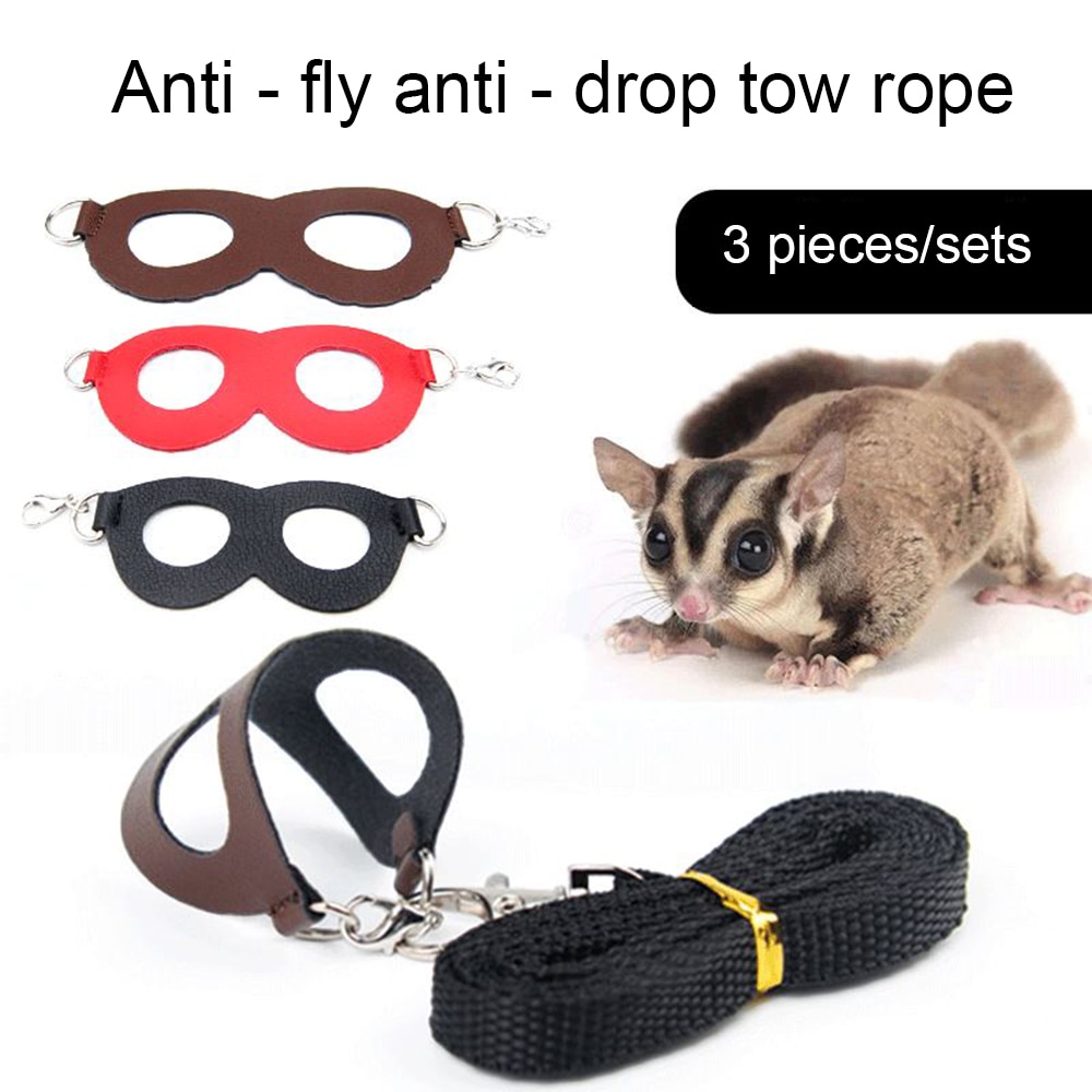 Sugar Glider Outdoor Harness Leash Set Traction Rope Hamster Squirrel Chest Strap Windproof Anti Lost Rope For Small Animals