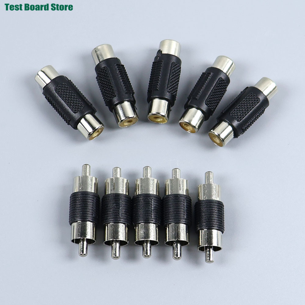 1/2/5pcs RCA Female to Female Jack Plug Connector Adapter Male to Male RCA Connector Video Audio Extender Cord Cable Converter