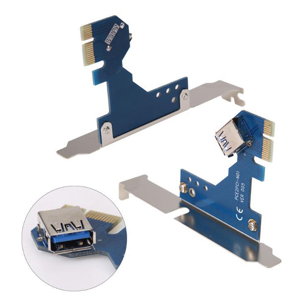 PCI-E To Dual PCI Riser Card Extender Desktop PCI Express Expansion Adapter Connector Card For PC Computer Windows XP LINUX