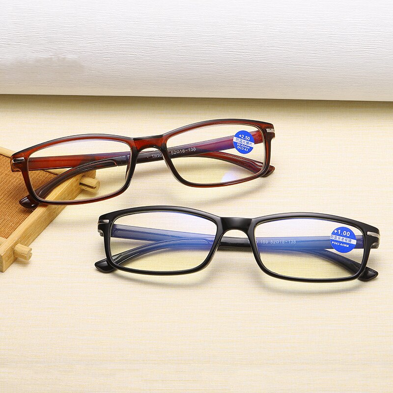 Lunettes de lecture TR90 pour hommes et femmes, ultralégères, rétro, verres clairs, presbytes, + 1.5 2.0 3.0 4.0