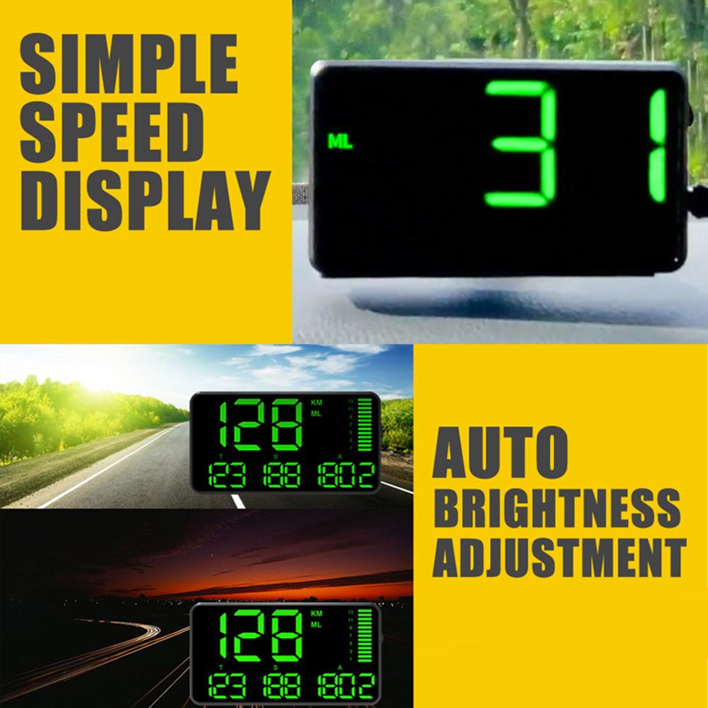 C80 C90 C60 C60S Digital GPS Speedometer Car HUD Head Up Display KM/H MPH Speed Display Over Speeding Alarm System Universal