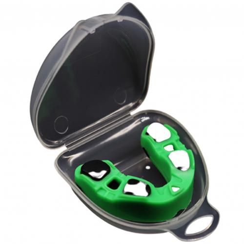 Protector bucal de deporte boxeo para niños, Protector dental, Protector deportivo, aparato de ortodoncia Trainer, fútbol, baloncesto, 1 ud.: Green Black