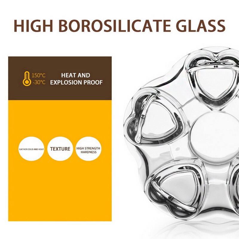 Mini draagbare theepothouder met doorzichtige voet, koffiewater thee warmer, kaarsenhouder van glas, hittebestendige theepot warmer, isolatievoet