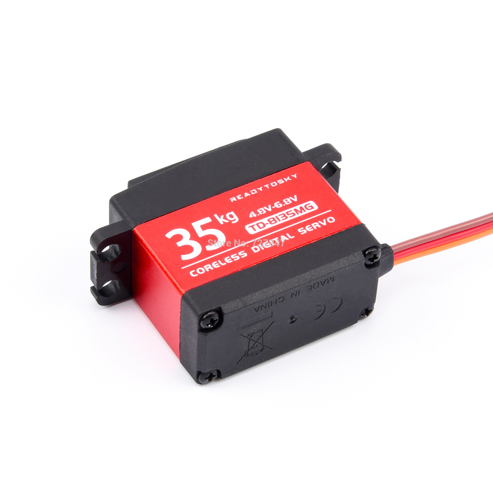 Waterproof 35kg Coreless Servo 180 / 270 Degree Large Torque Digital Aluminium Metal Gears 25T Arm For RC Car