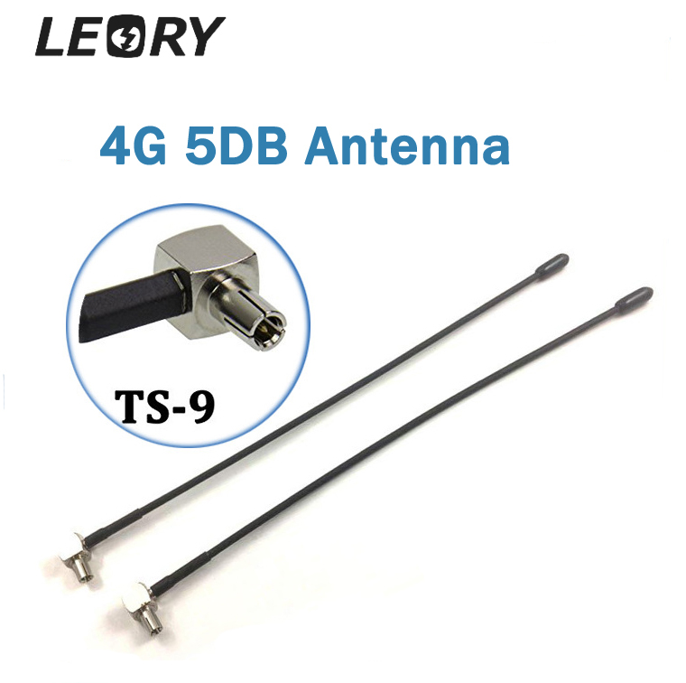 LEORY 2pcs 4G LTE Antenna with TS9 or CRC9 Connector For E398 E5372 E589 E392 Zte MF61 MF62 aircard 753s 5dbi Gain: TS9 Connector