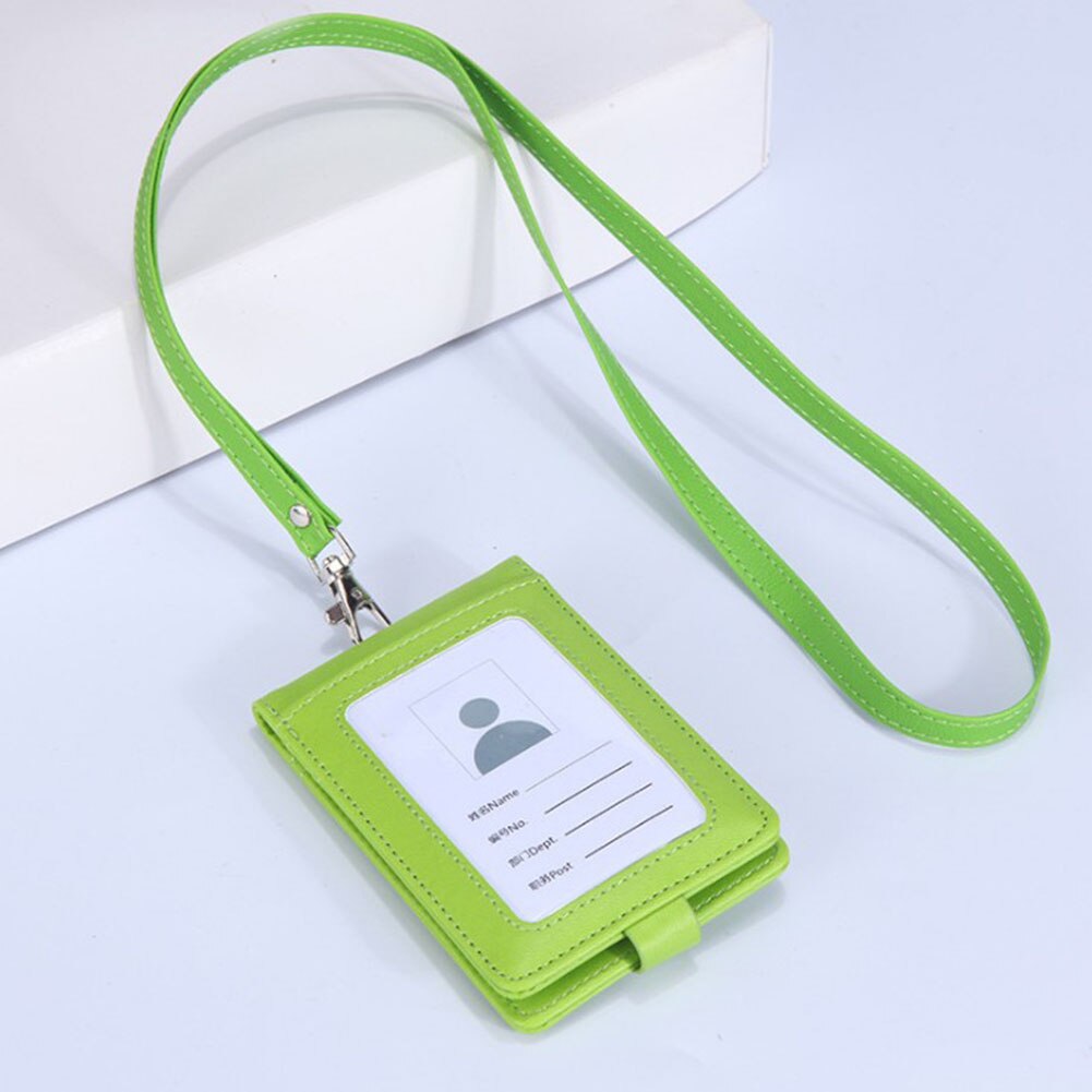 Kaarthouder Neck Strap Met Lanyard Badge Houder Personeel Id-kaart Bus Id Houders Stationaire Office Kaarthouder levert: green
