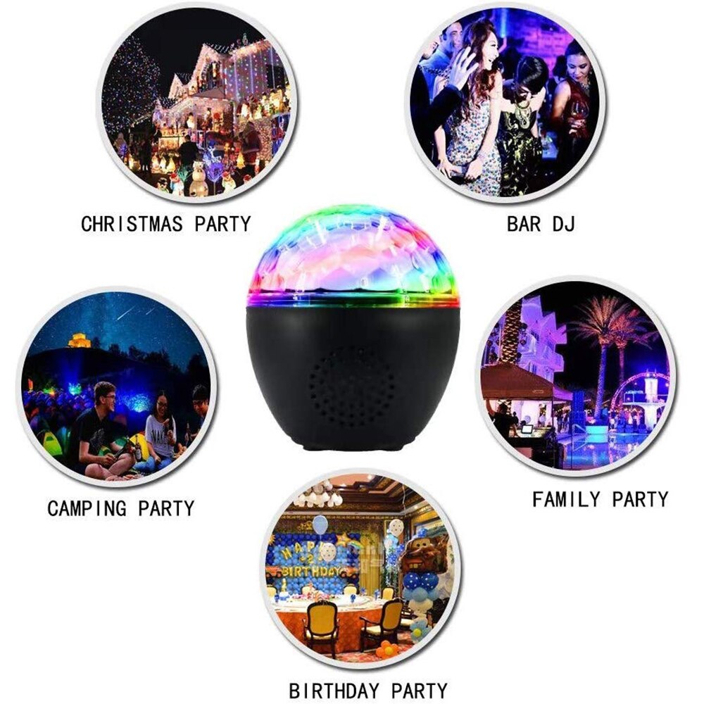 Bluetooth USB Oplaadbare Disco Bal Lichten 16 Kleuren Modes Strobe Podium Verlichting voor Feesten, , wieden en Kinderkamer