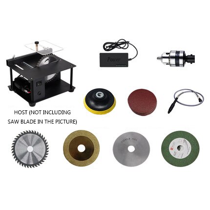 150W Multifunctional Mini Table Saw DC Woodworking Sliding Table Saw Jade Handmade DIY Crafts Cutting Machine Angle Cut Tools